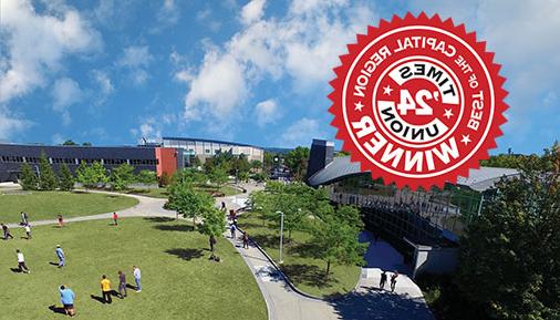 Birds eye image of 校园 with Times Union Best of the Capital Region Winner Logo